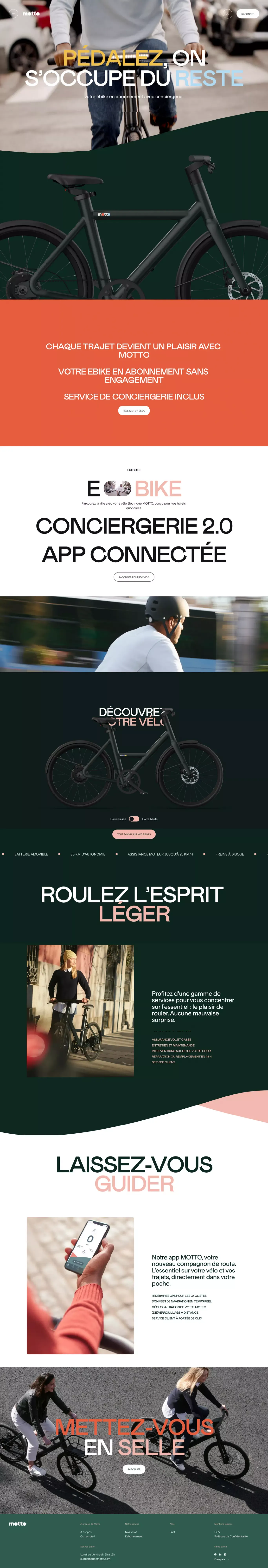 Motto - Accueil - Landing design