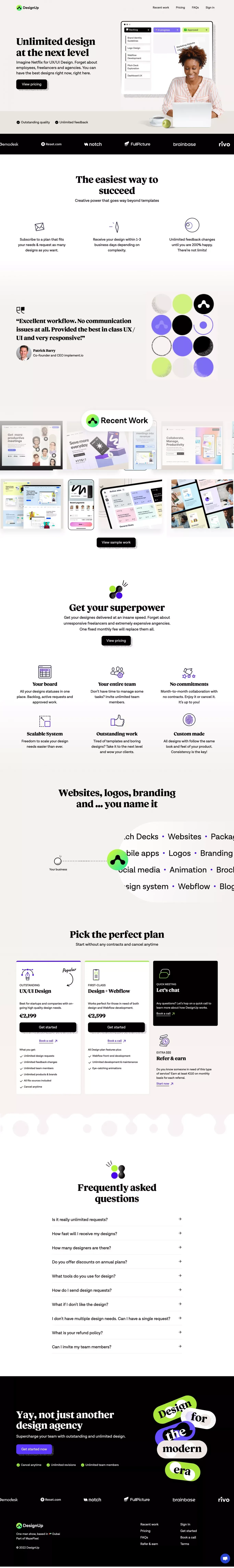 DesignUp - Portfolio design