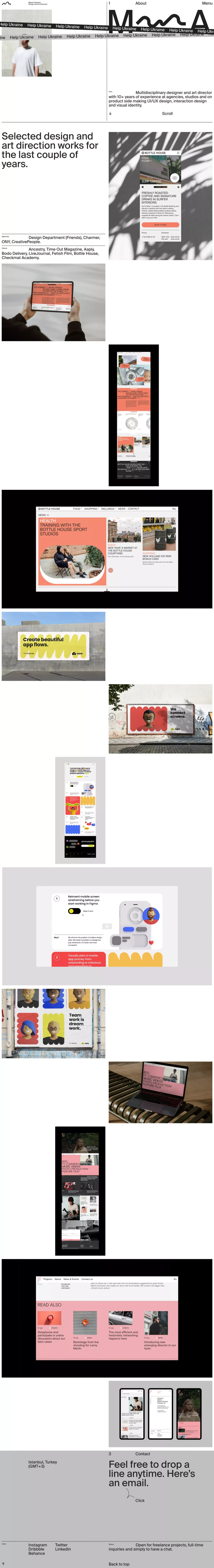 Maxim Aksenov - Portfolio design