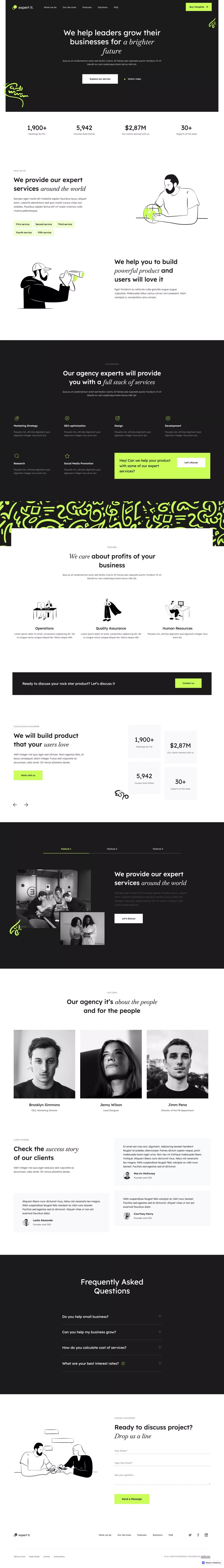 Expert it – Webflow Website Template - Template design