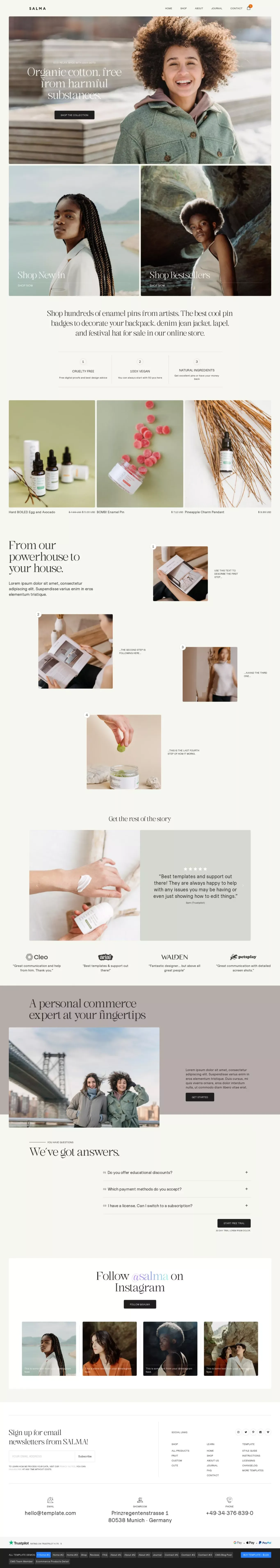 Salma – Webflow Website Template - Template design