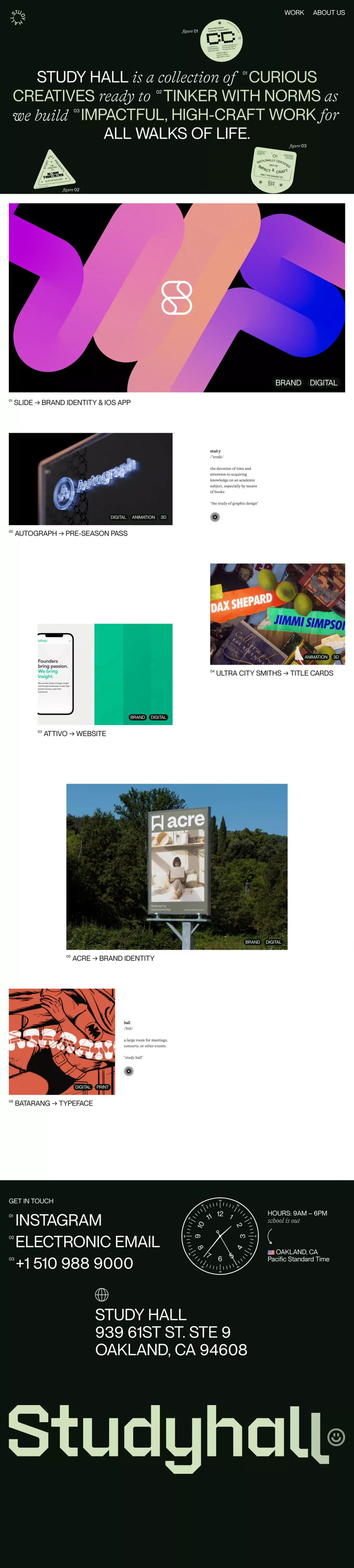 Curious Creatives - Study Hall Creative - Portfolio design