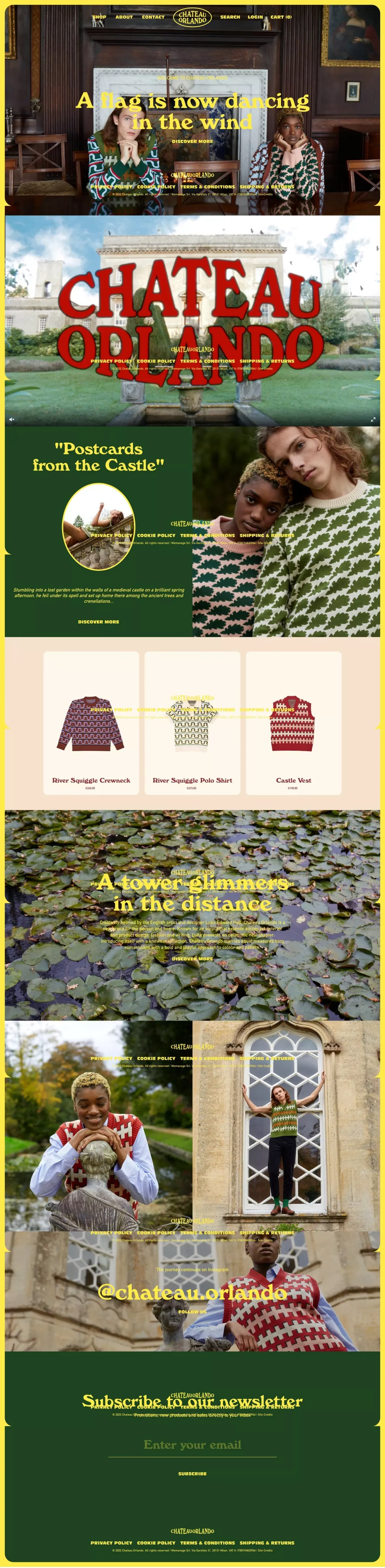 Chateau Orlando - Ecommerce design