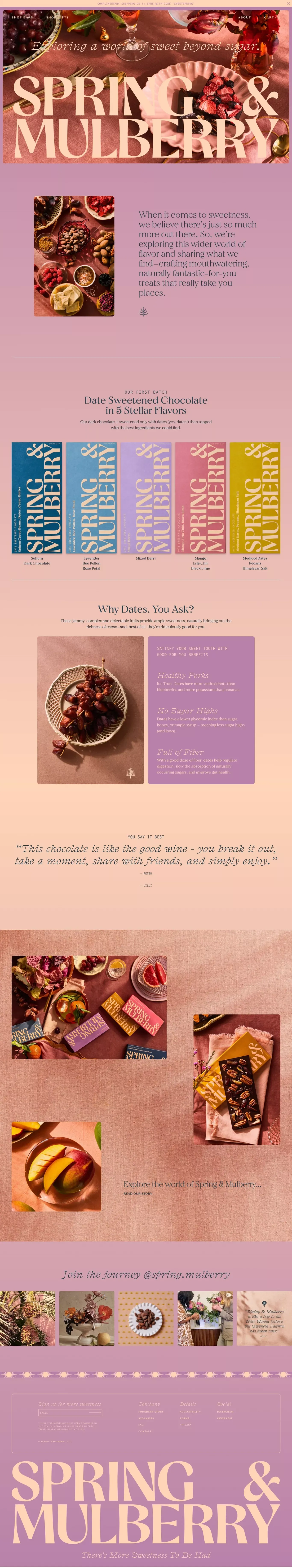 Spring & Mulberry - Ecommerce design