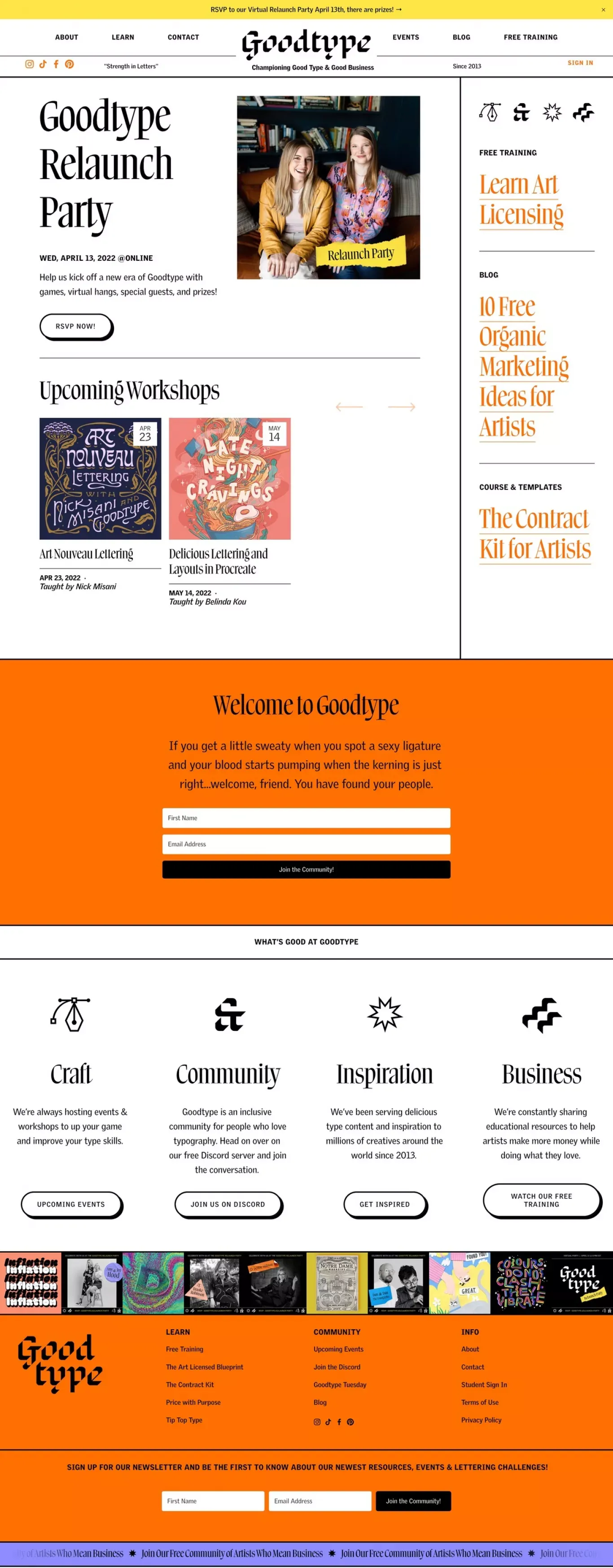 Goodtype - Strength in Letters - Blog design