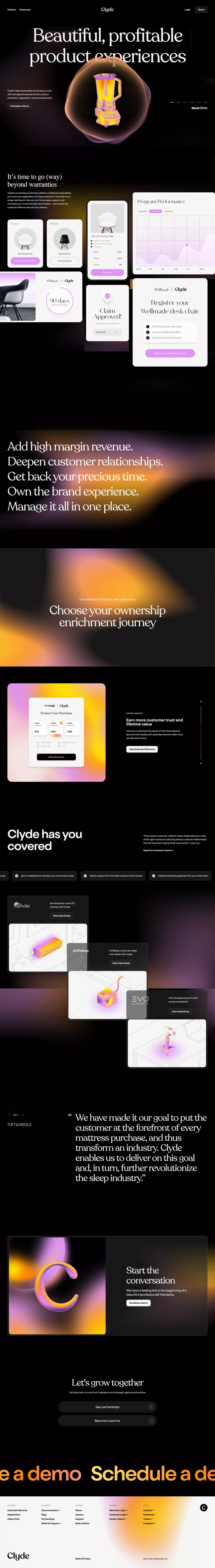 Drive lifetime value and revenue with ownership enrichment | Clyde - Landing design