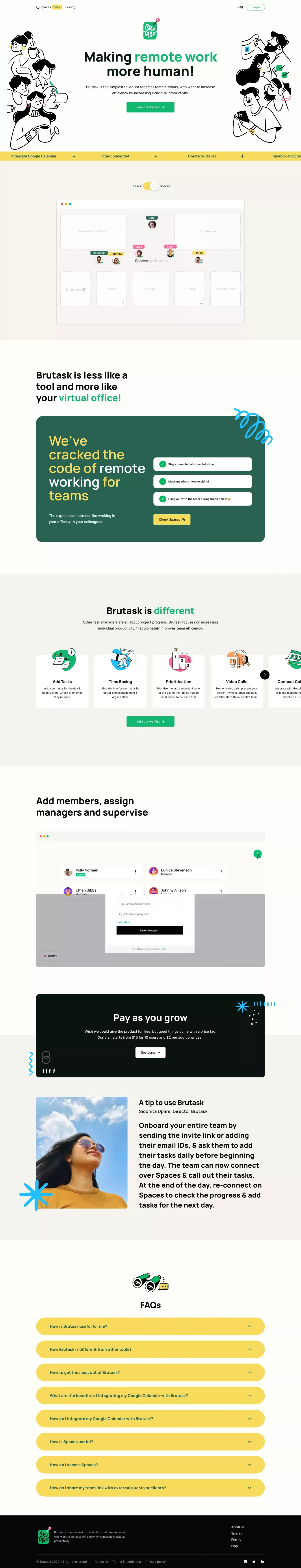 Simple To-Do | Virtual Office | No Micro-Management - Landing design