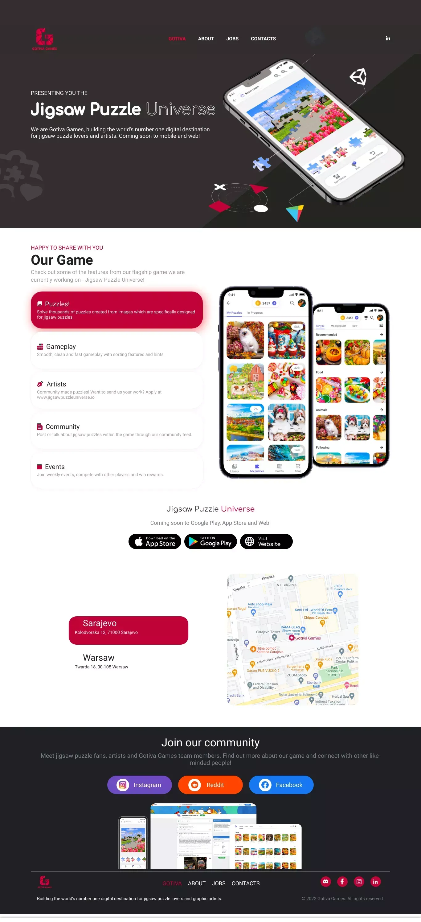 Gotiva Games - website design