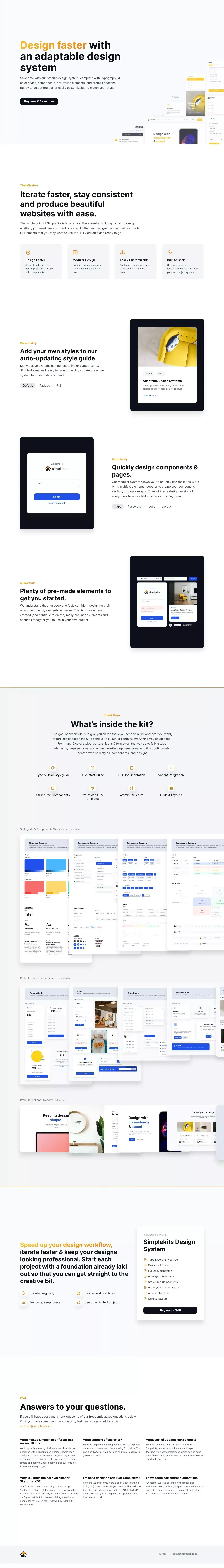 Simplekits - Design System Kit - Landing design