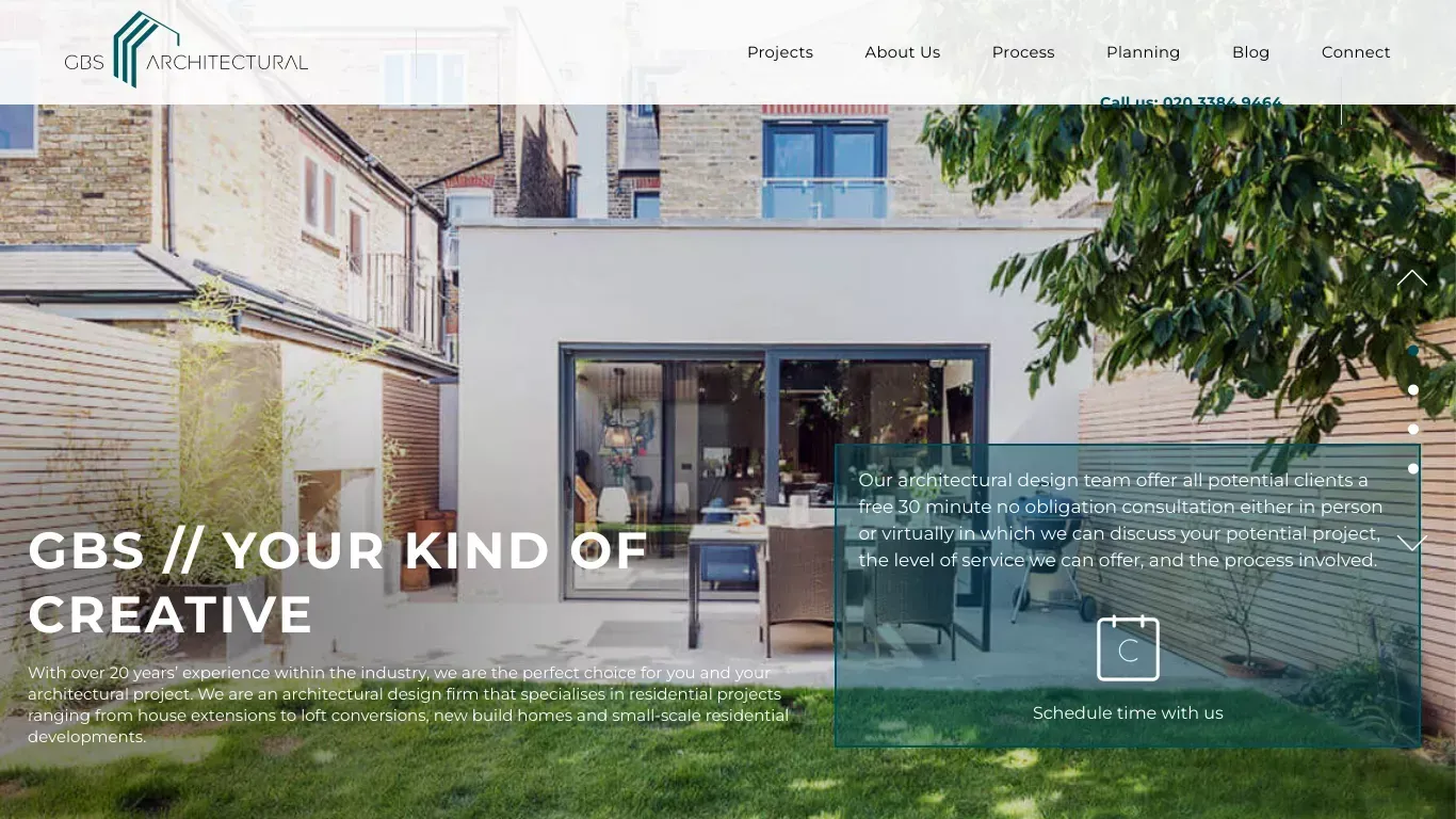 Architectural Design London - House Extensions South London - GBS Architectural - website design