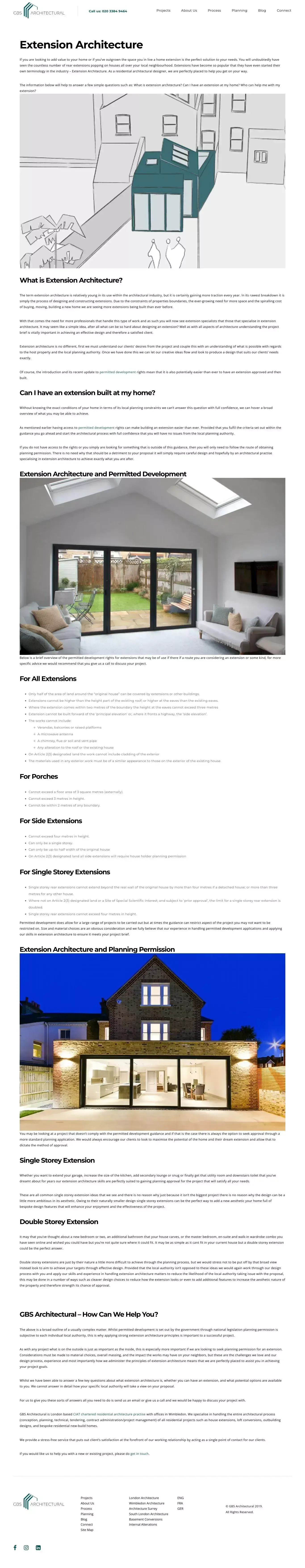 Extension Architecture - Extensions London - GBS Architectural - website design