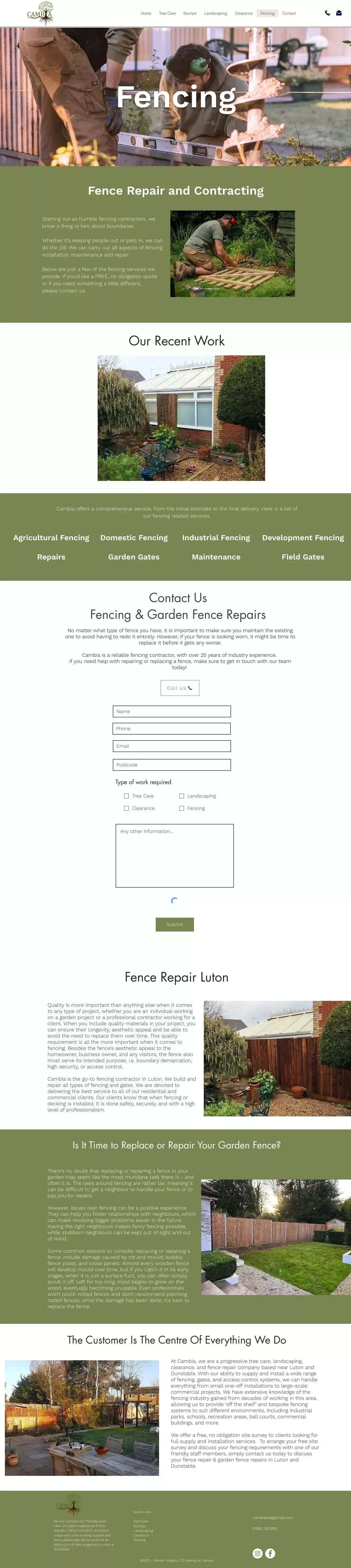 Fence Repair Luton - Garden Fence Repairs - Fencing Contractor - website design