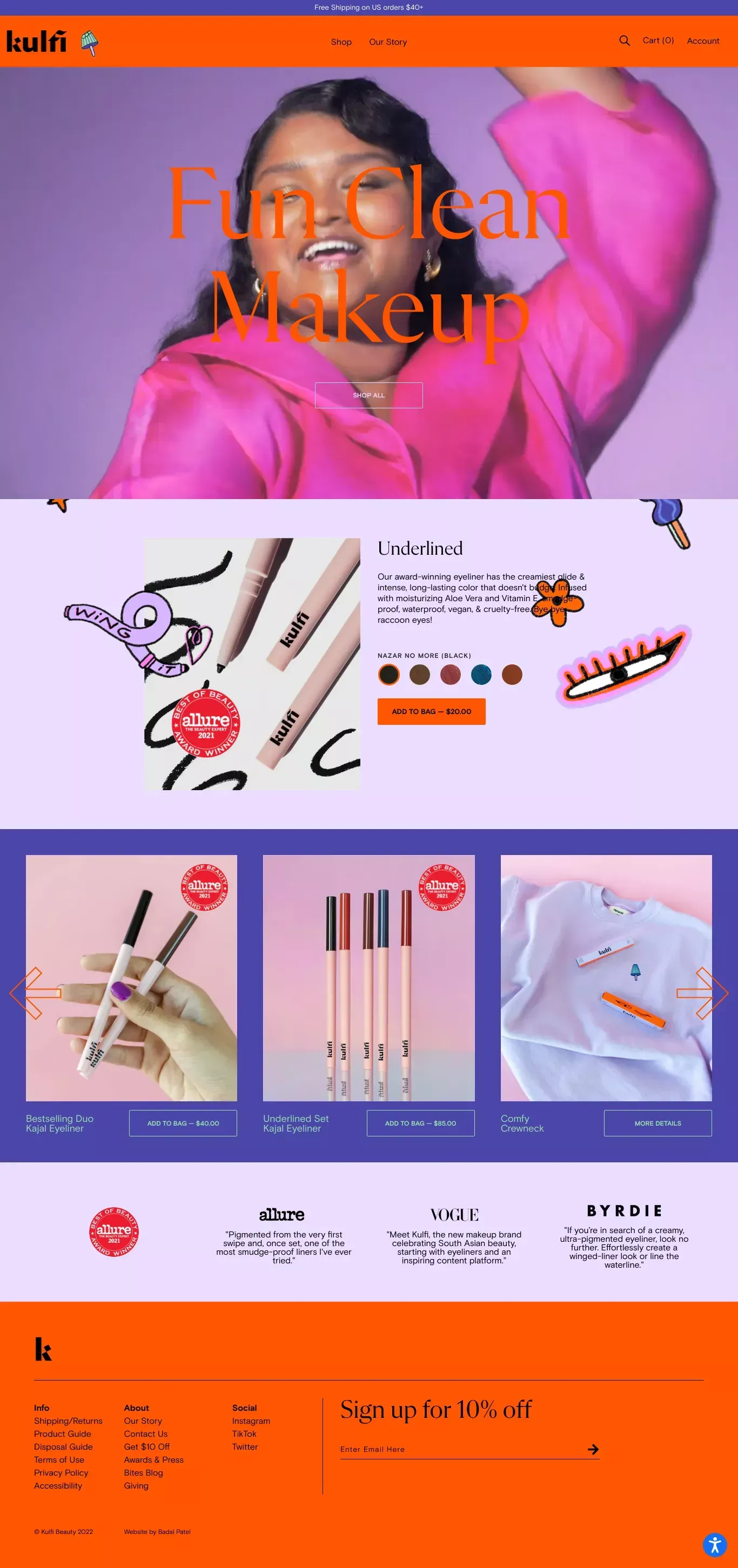 Kulfi Beauty I Celebrating South Asian Beauty - Ecommerce design