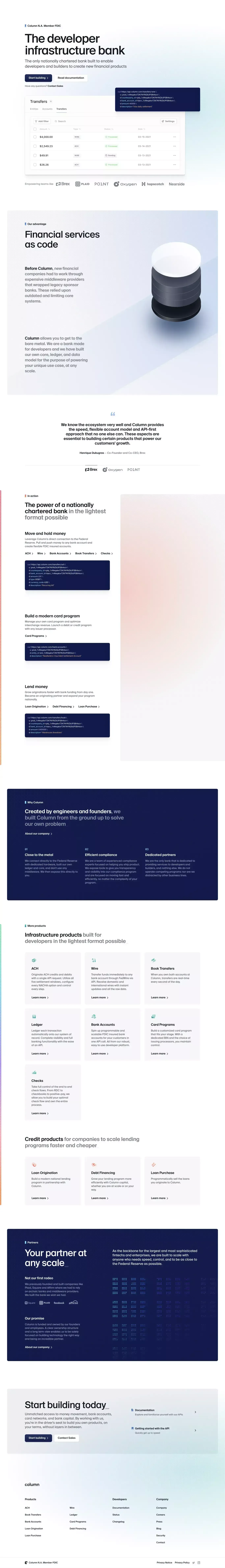 Column — The developer infrastructure bank - website design