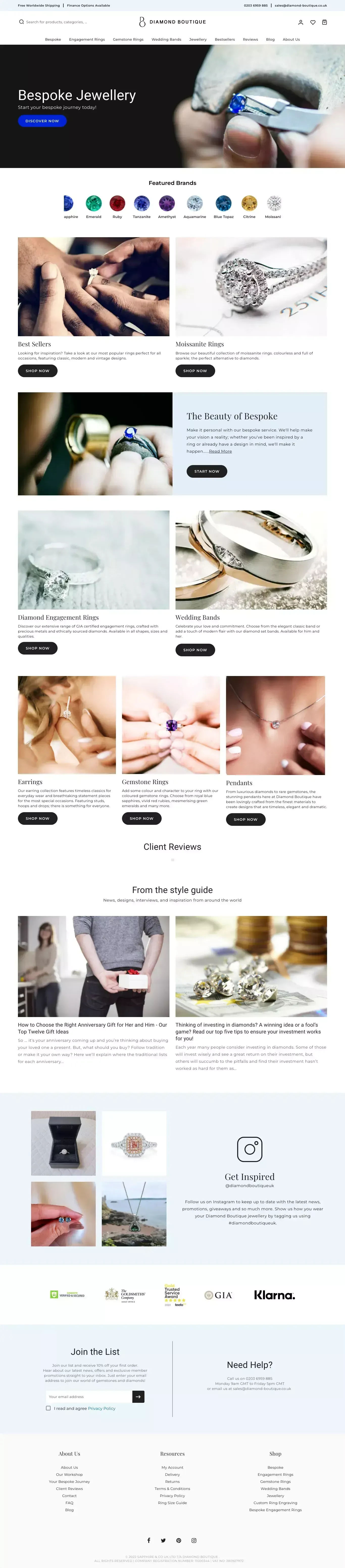 Diamond Store in London | Fine Gemstone and Diamond Jewellery | Diamond Boutique ® - Diamond Boutique ® - website design