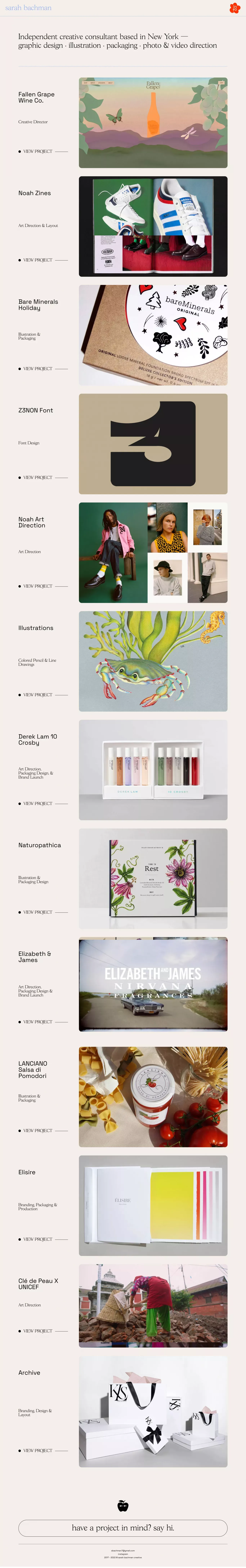 Sarah Bachman | Independent Creative - Portfolio design