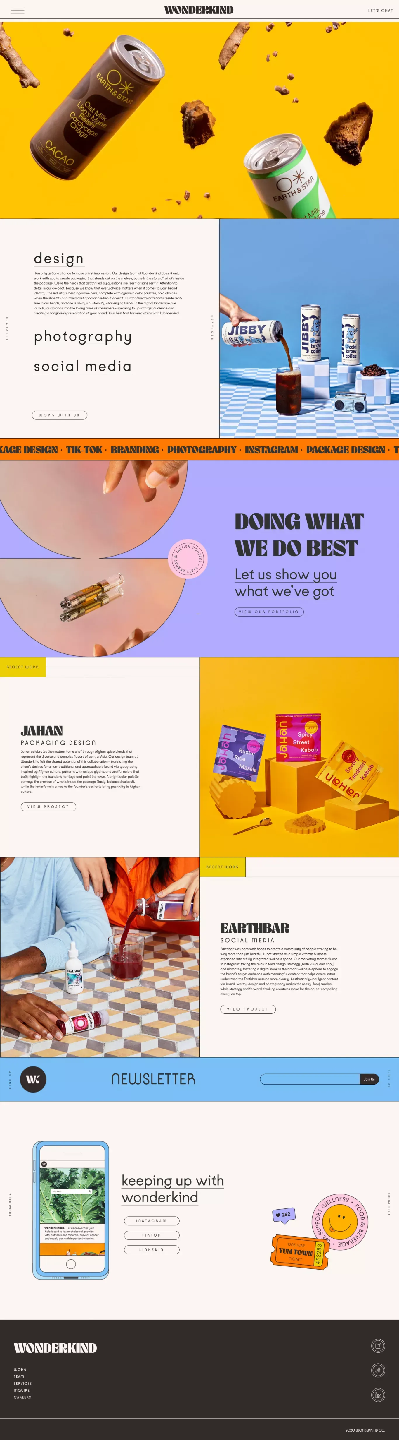Wonderkind co - Portfolio design