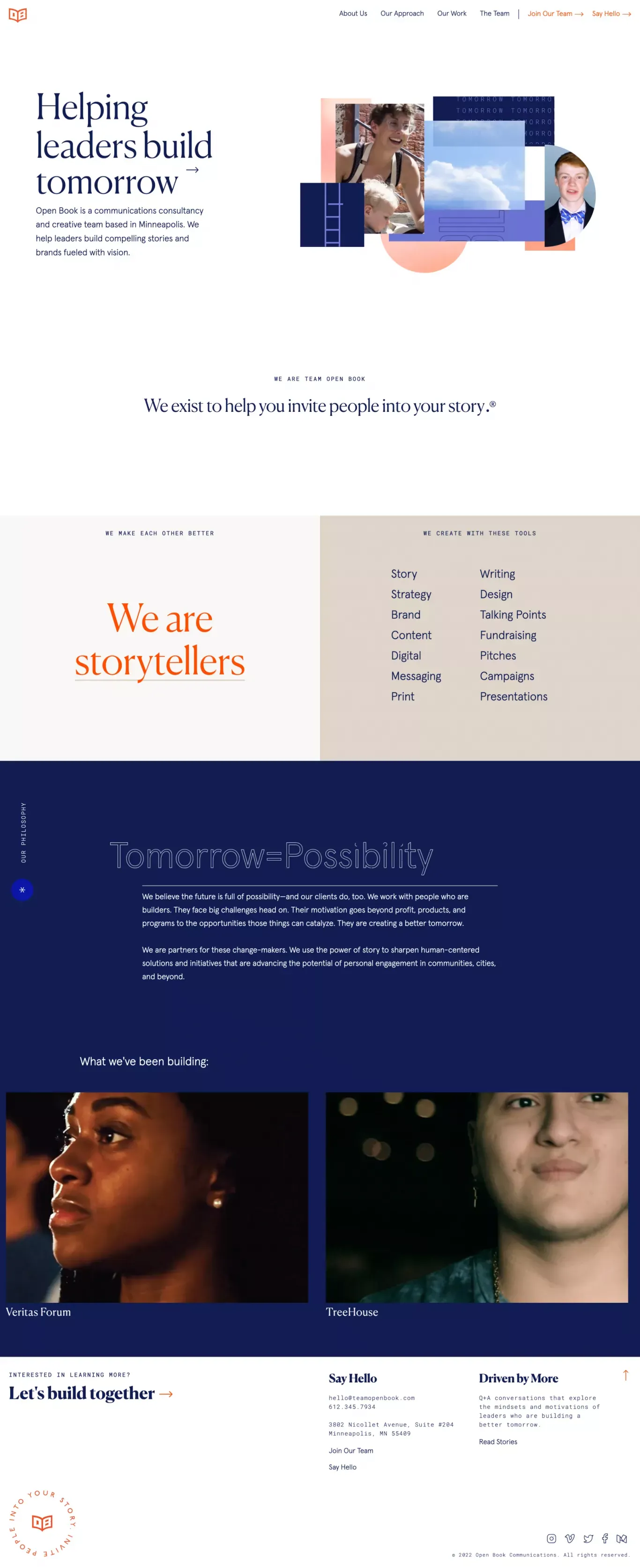 Open Book Communications - Portfolio design