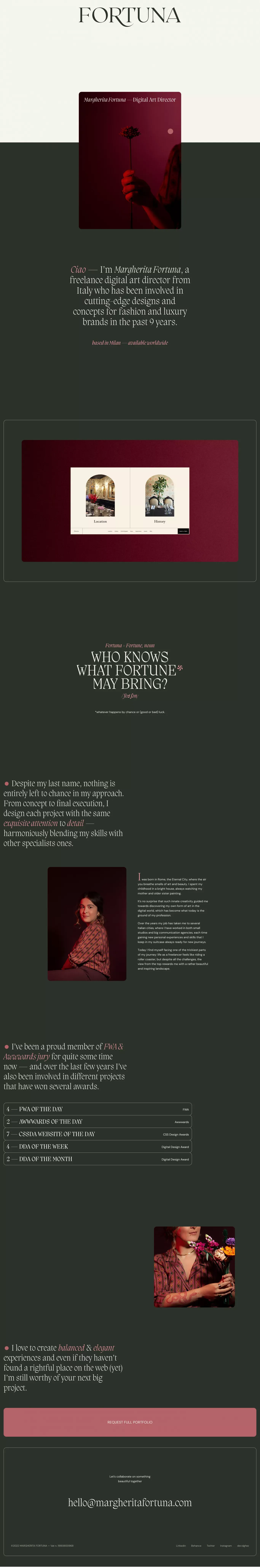 Margherita Fortuna — Digital Art Director - Portfolio design