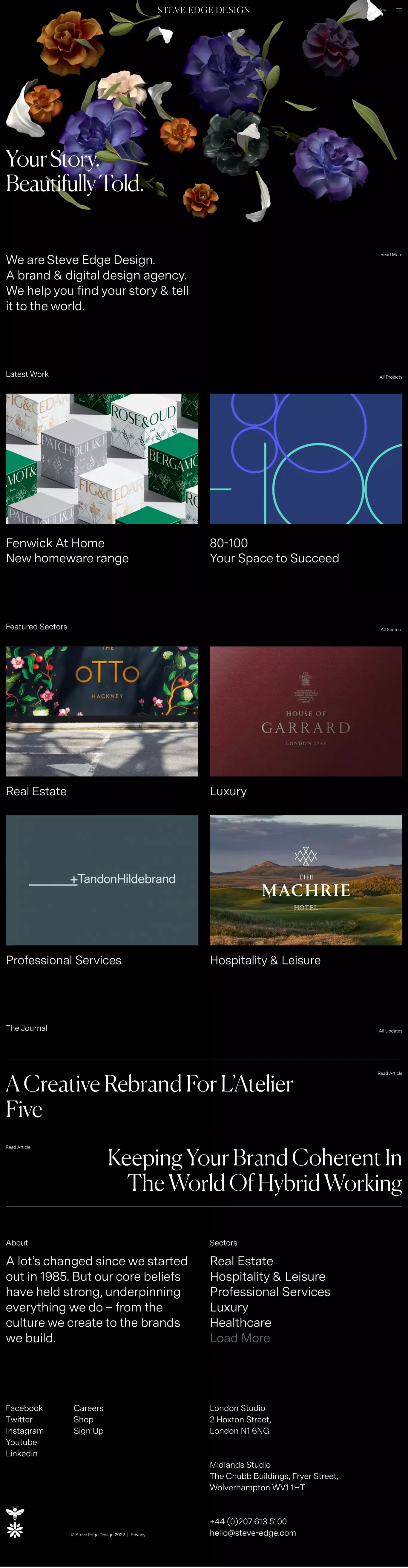 Steve Edge Design | Branding Agency | Your Story Beautifully Told - Portfolio design