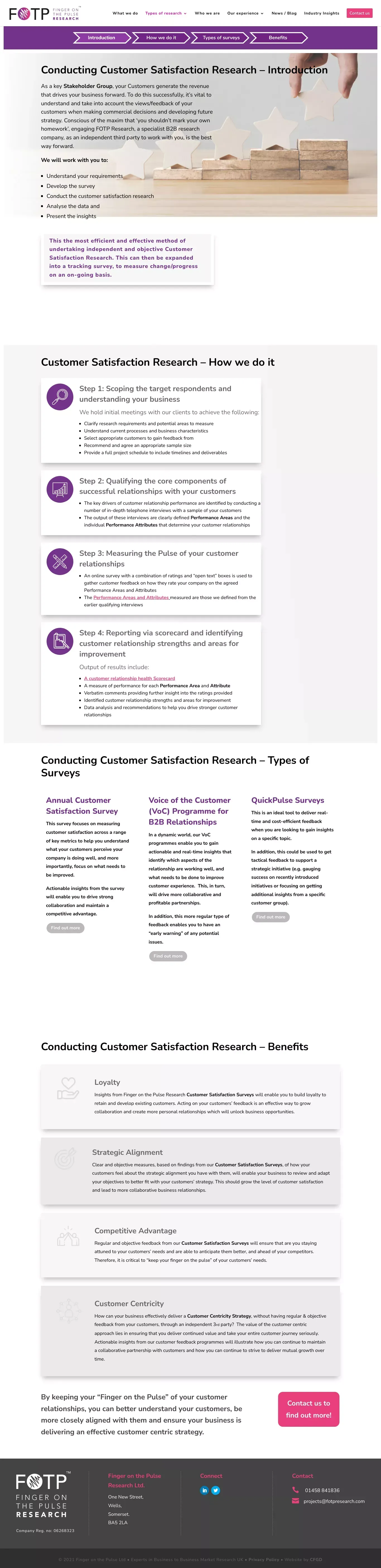 Customer Satisfaction Survey Company - Finger On The Pulse Research - website design