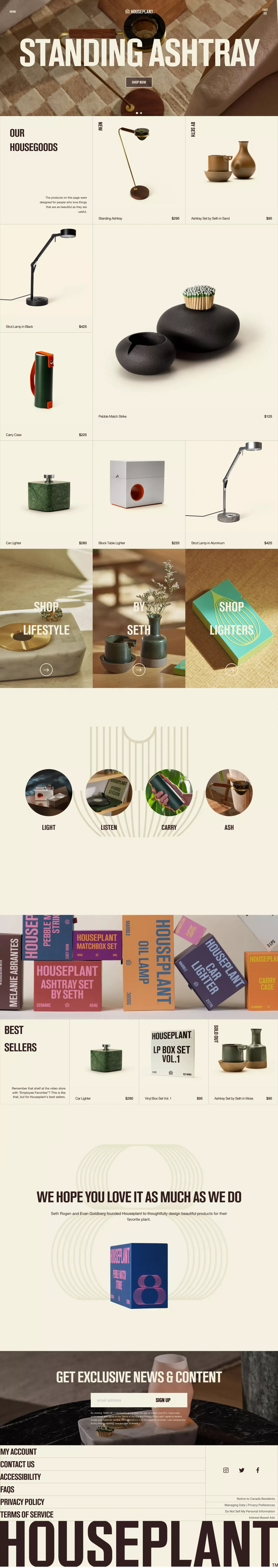 Houseplant | Shop Houseplant Housegoods and Accessories - Ecommerce design