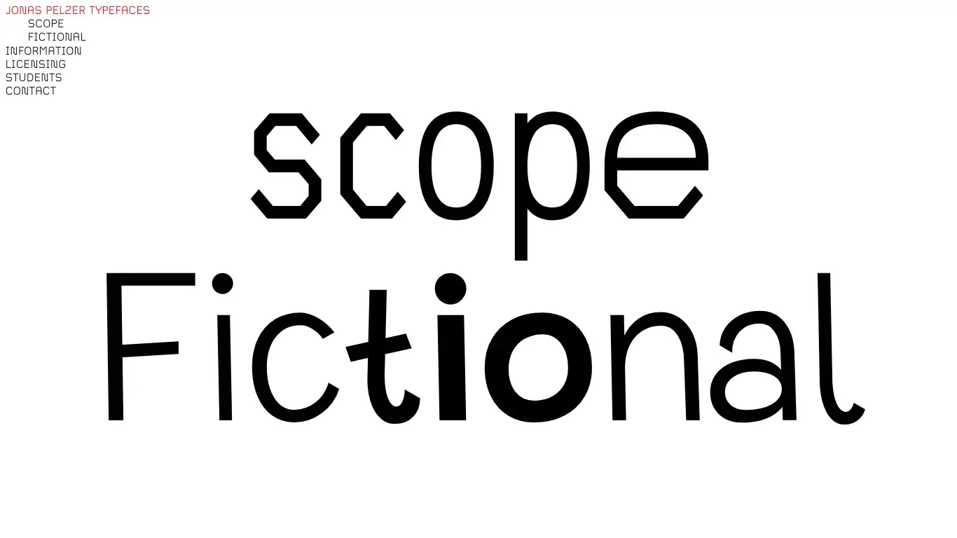 Jonas Pelzer Typefaces - Ecommerce design