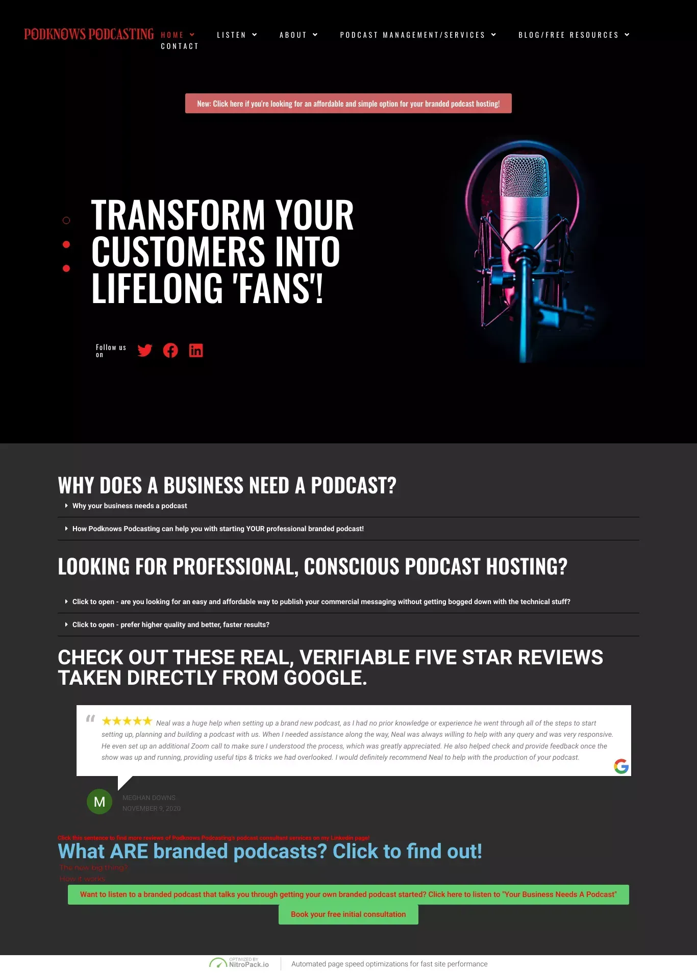 Podcast Consultant - Podcast Hosting Services UK - Best Podcast Editing Service - website design