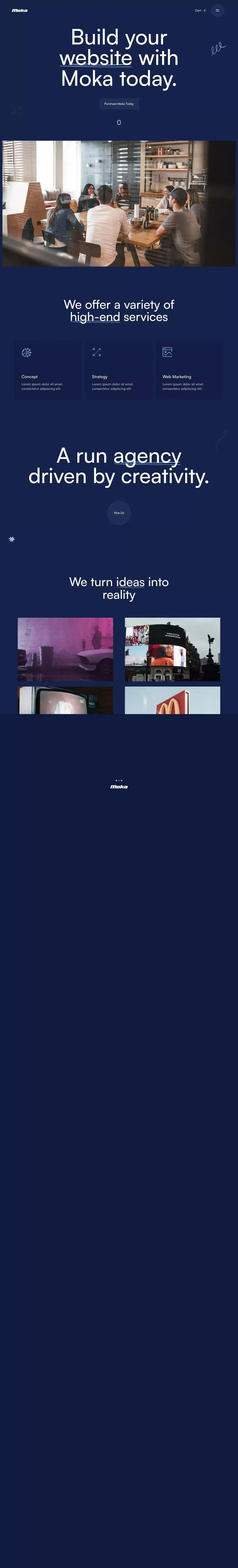 Moka - Webflow Ecommerce website template - website design