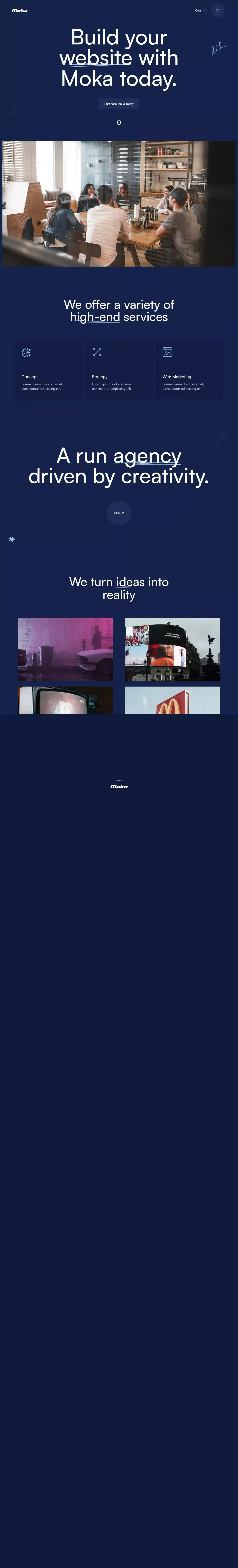 Moka - Webflow Ecommerce website template - Landing design