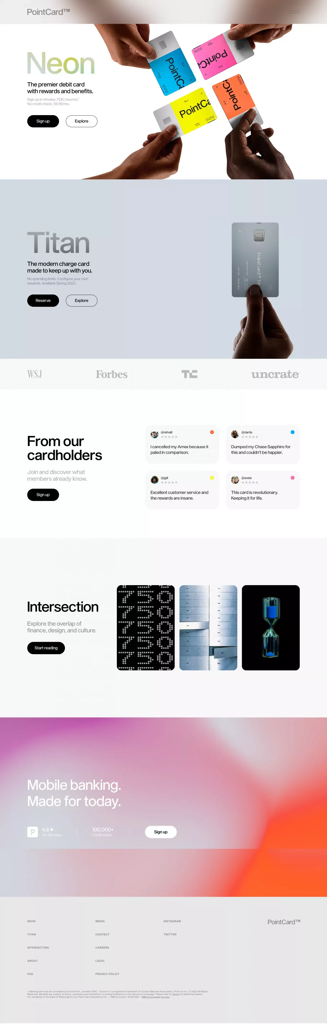 PointCard™ - Landing design