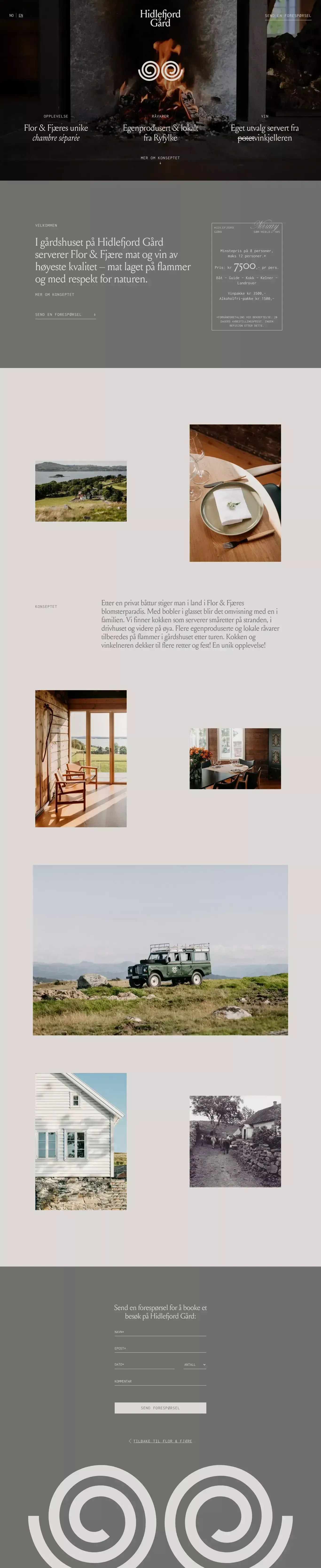 Hidlefjord Gård・Flor&Fjæres unike chambre séparée - Landing design