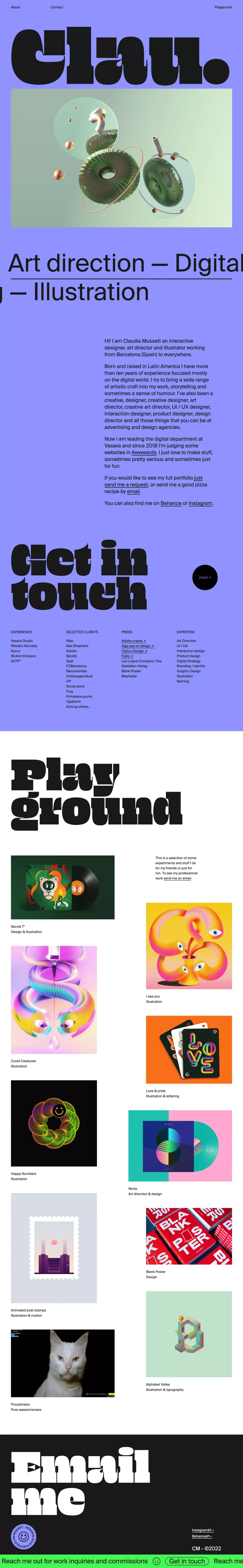 clau.as.kee - Portfolio design