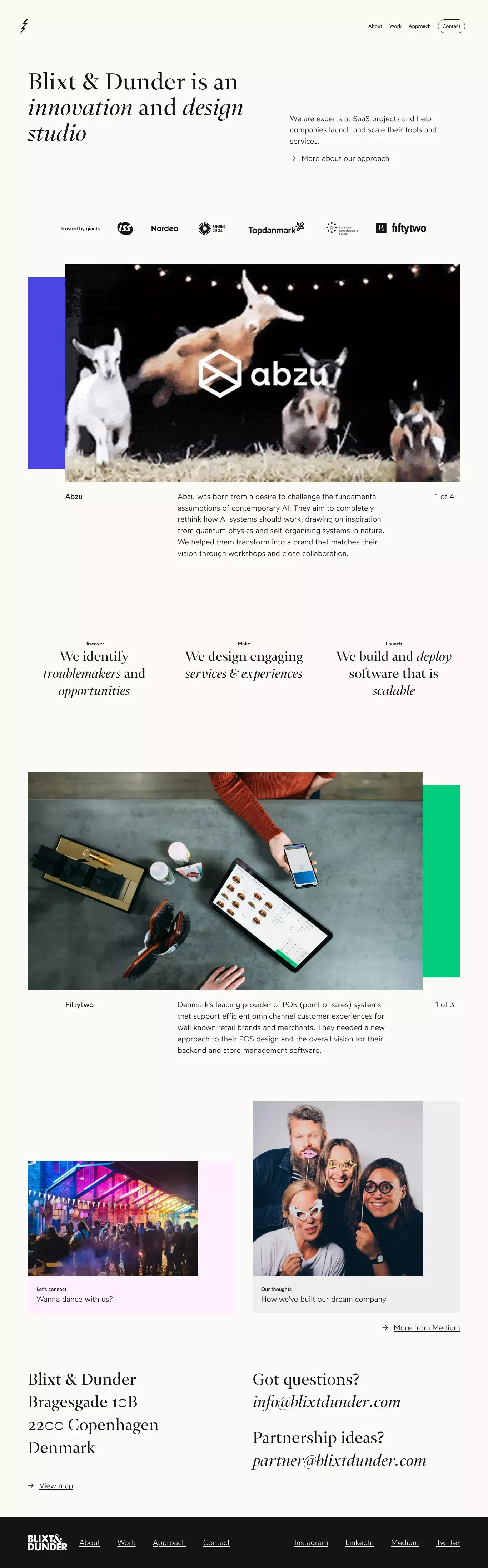 Blixt & Dunder - Design-driven user experience and innovation - Portfolio design