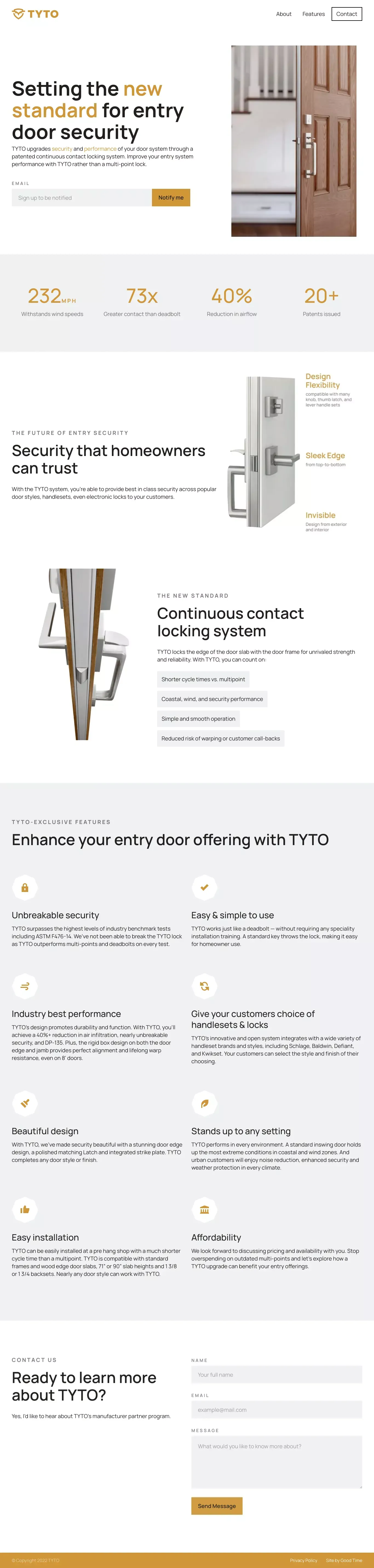 TYTO Lock System - Landing design
