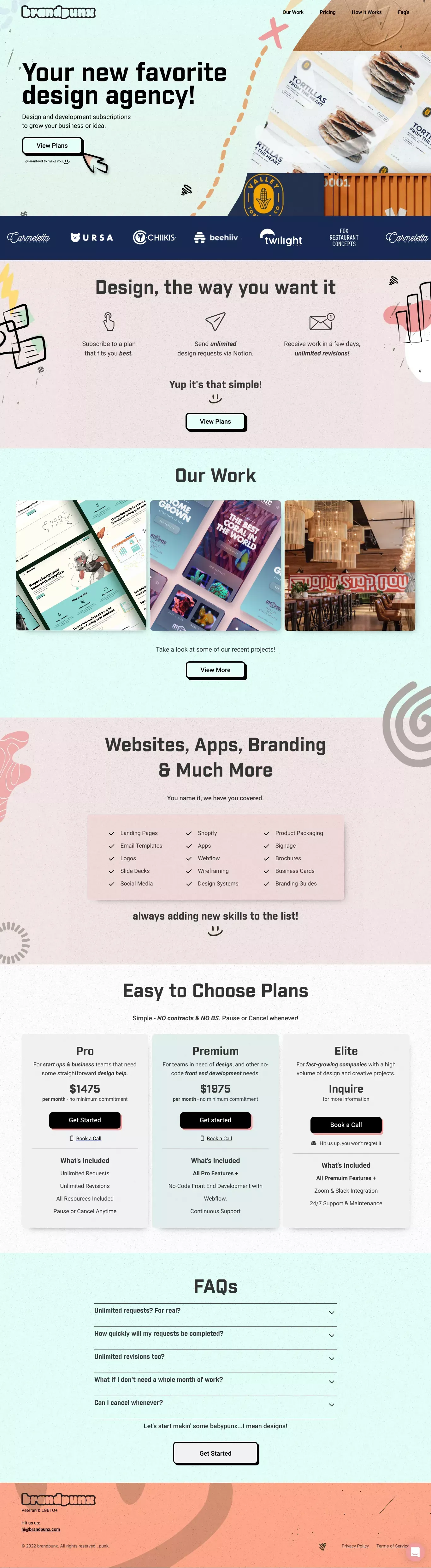 brandpunx - website design
