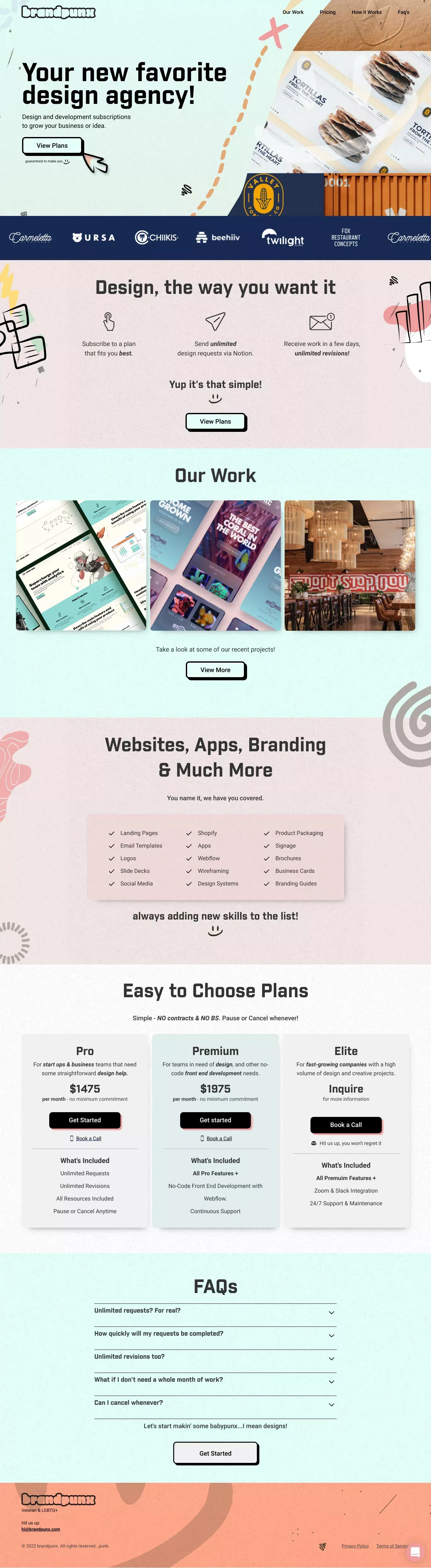 brandpunx - Landing design