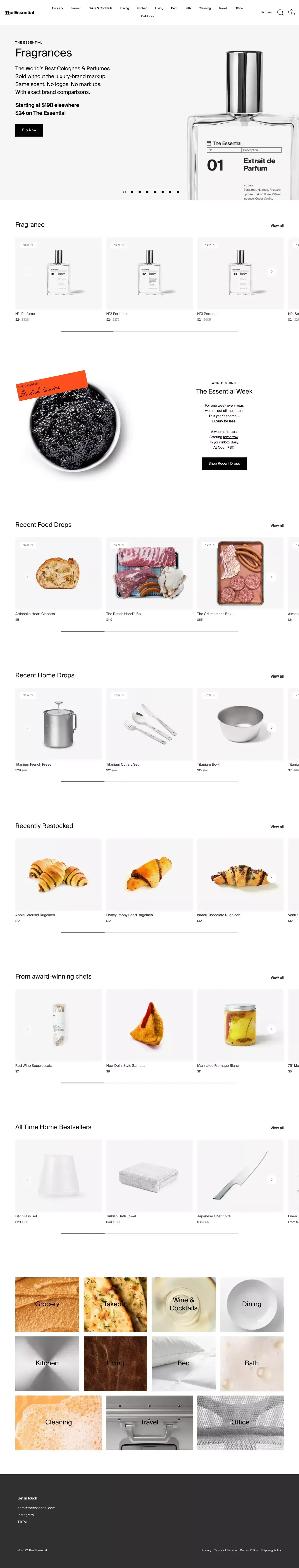 The Essential - Ecommerce design