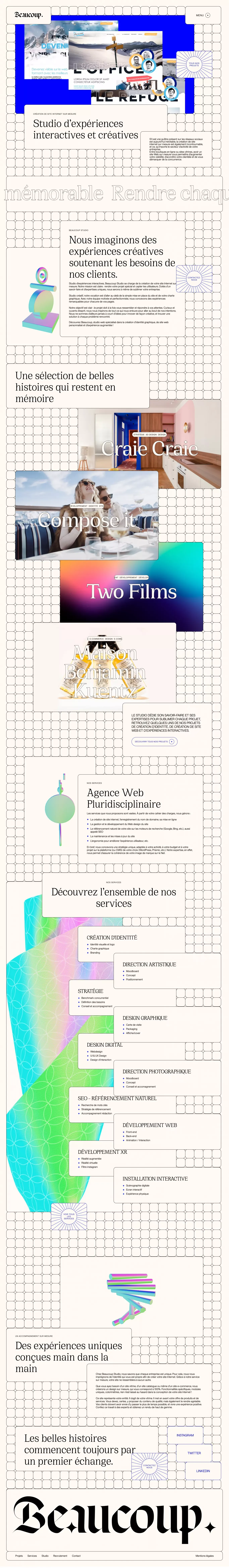Studio Beaucoup • Création de site internet sur mesure - Portfolio design