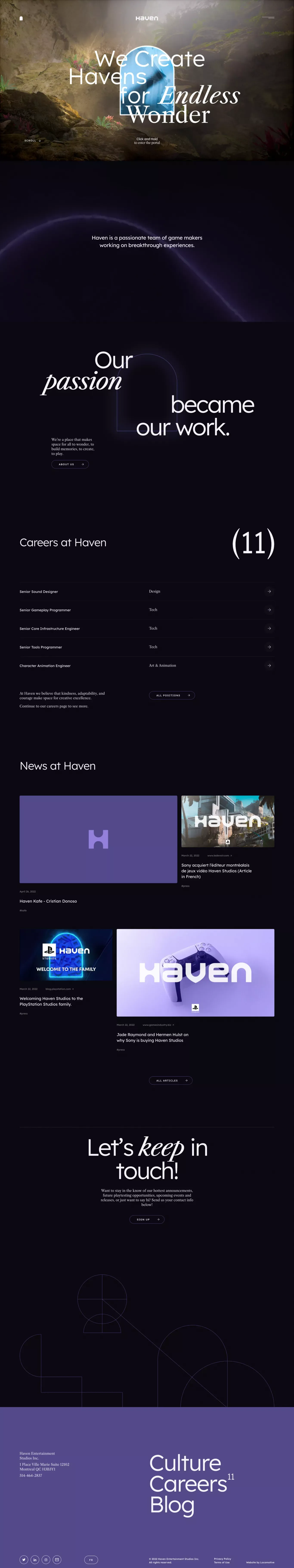 Home | Haven Studios - Portfolio design