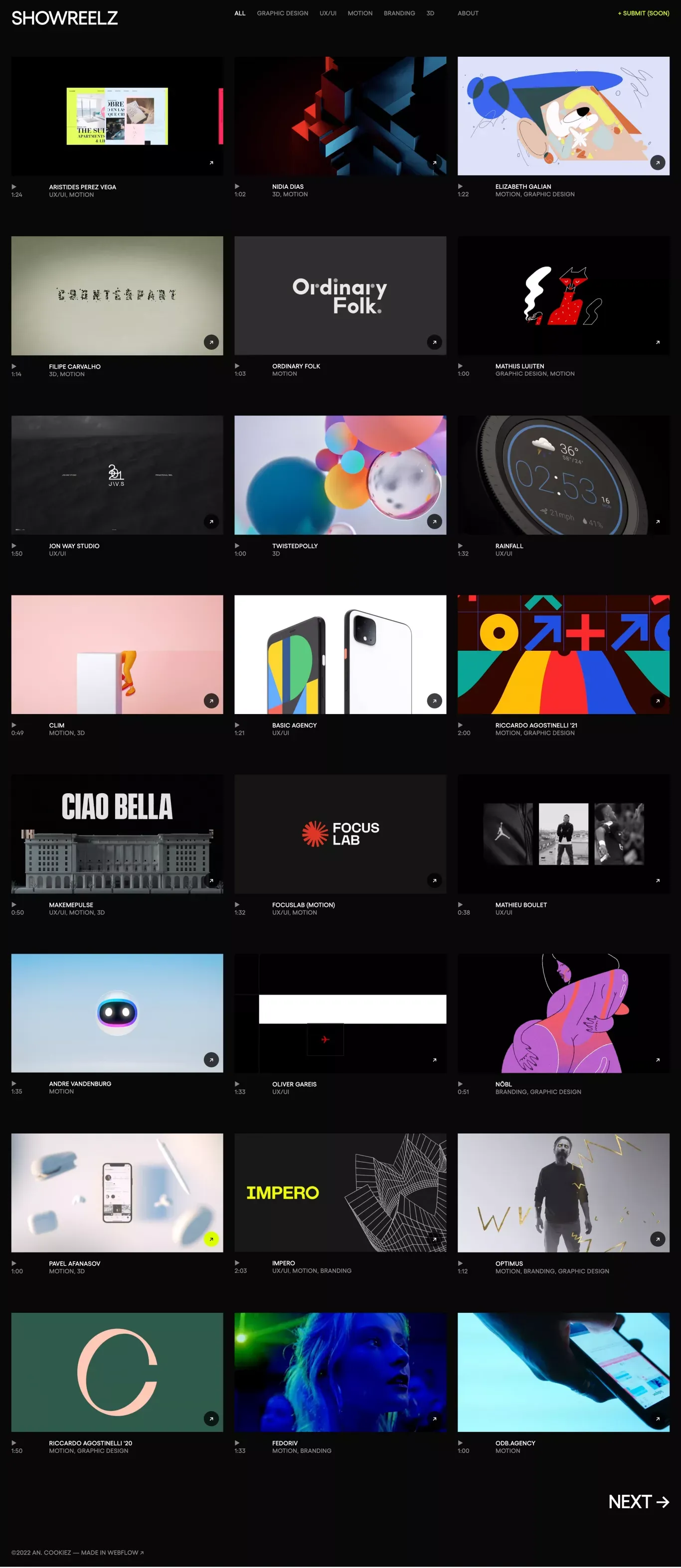 Showreelz — Video & Motion Design Inspiration - Other design