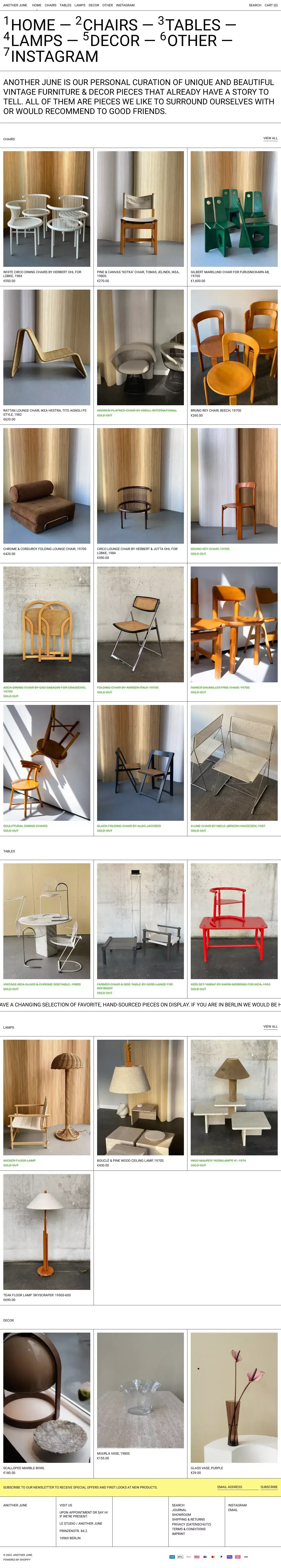 Another June– ANOTHER JUNE - Ecommerce design