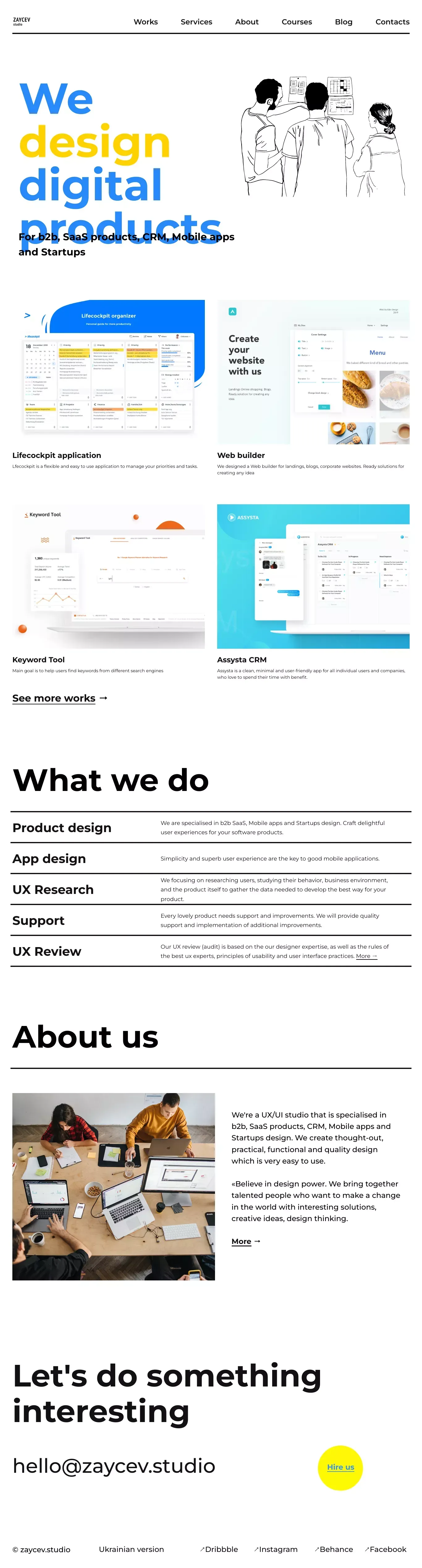 zaycev.studio We designing user interface for b2b, SaaS products, CRM, Mobile apps and Startups. UI UX design - website design
