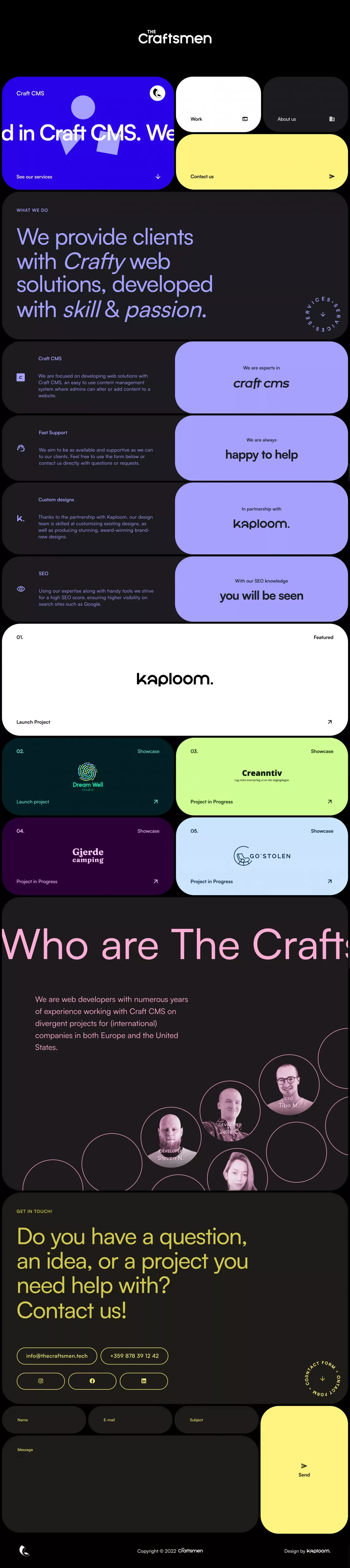 The Craftsmen Agency - Portfolio design