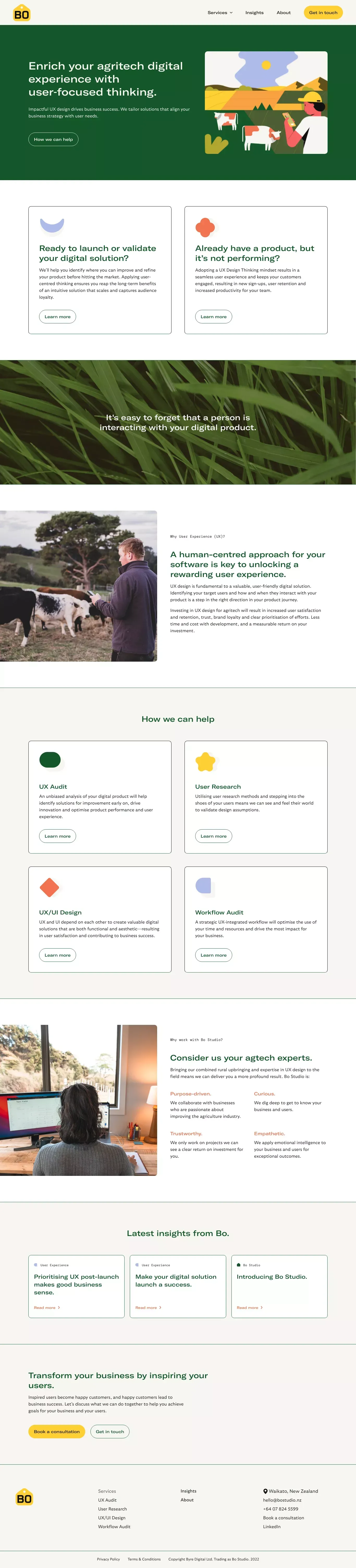 Your Trusted Agritech & UX Design Company in NZ | Bo Studio - Other design