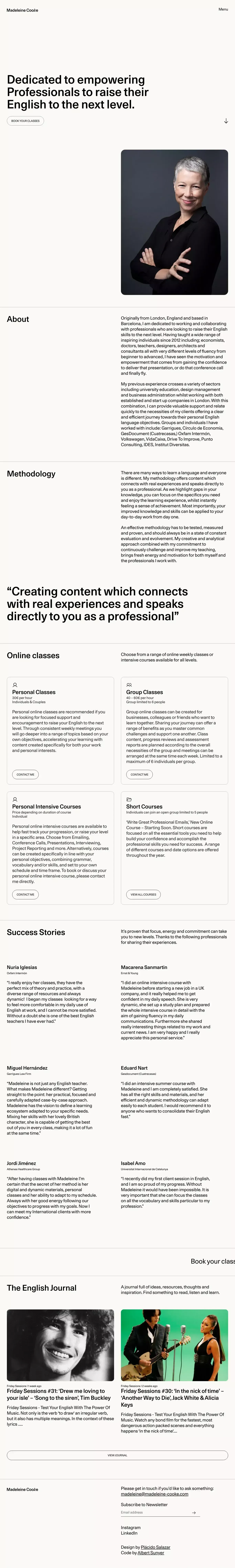 Madeleine Cooke — Dedicated to empowering Professionals to raise their  English to the next level. - Portfolio design