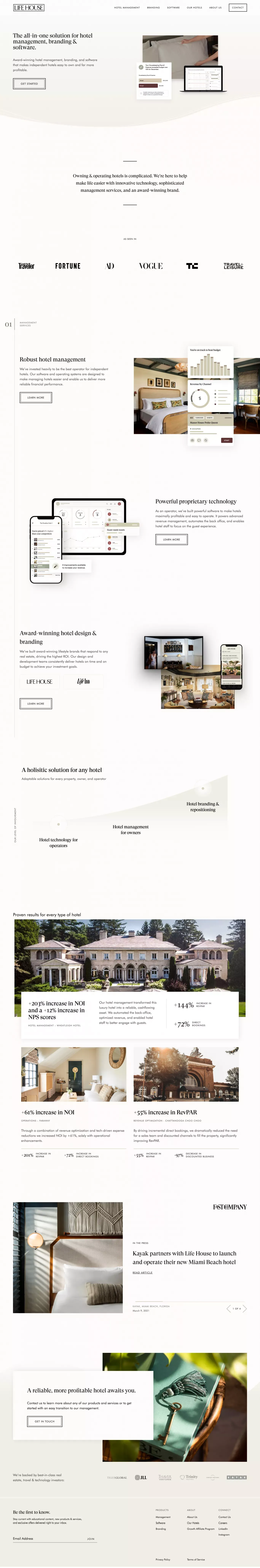 Life House - Landing design