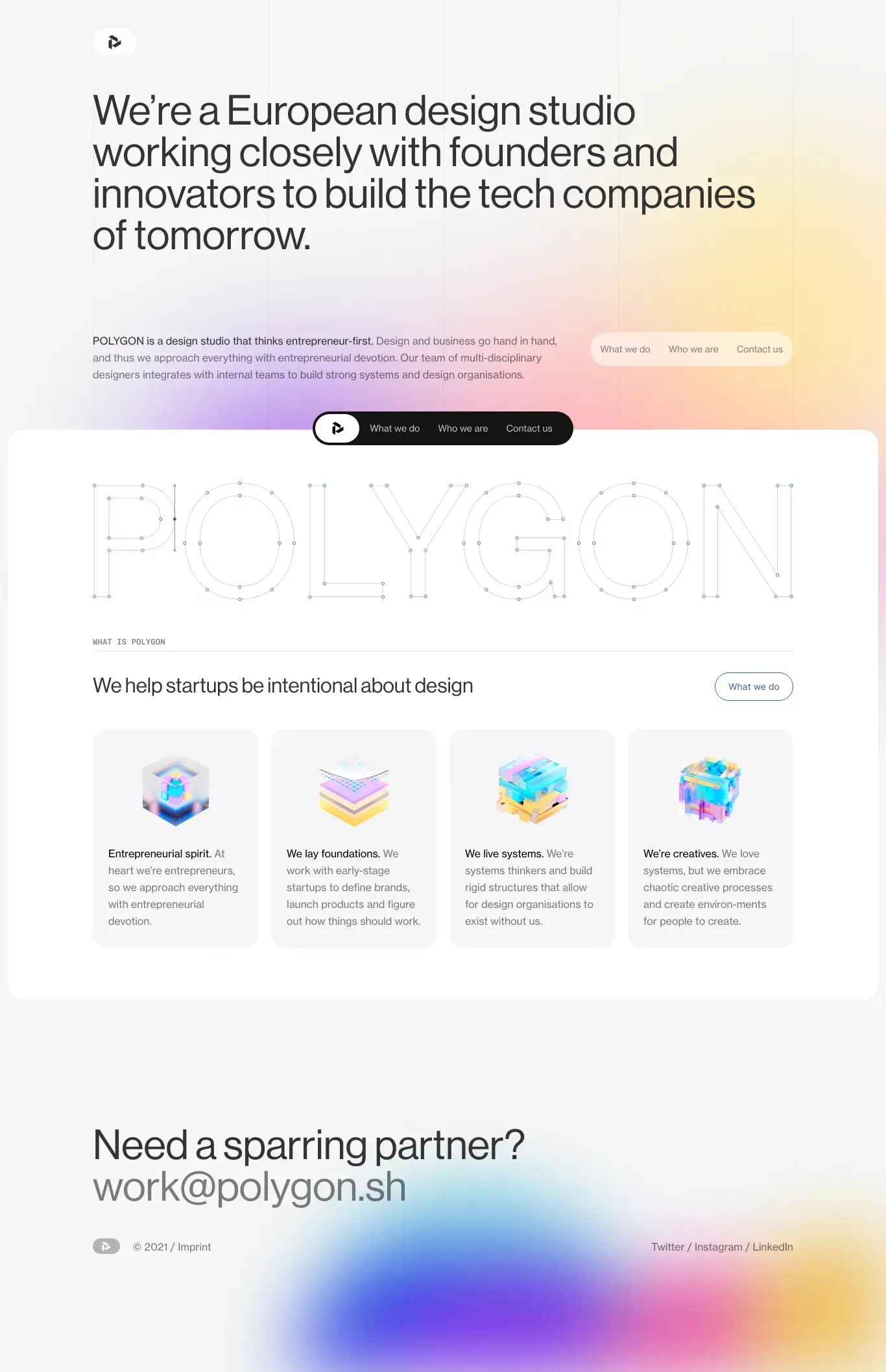 POLYGON | We’re a European design studio working closely with founders and innovators to build the tech companies of tomorrow. - Portfolio design