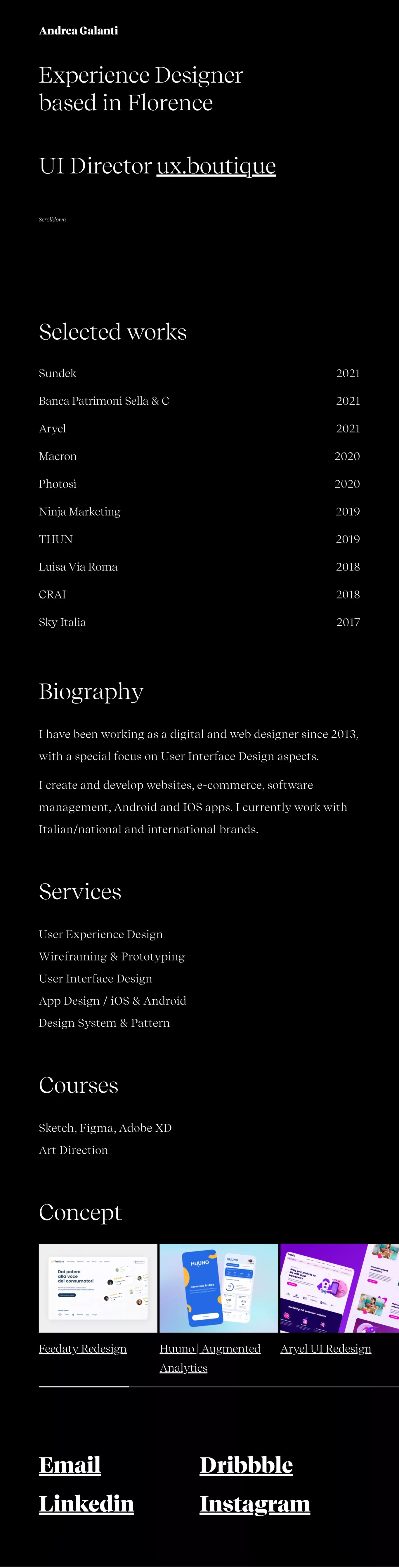 Andrea Galanti â¢ Experience Designer based in Florence - Portfolio design