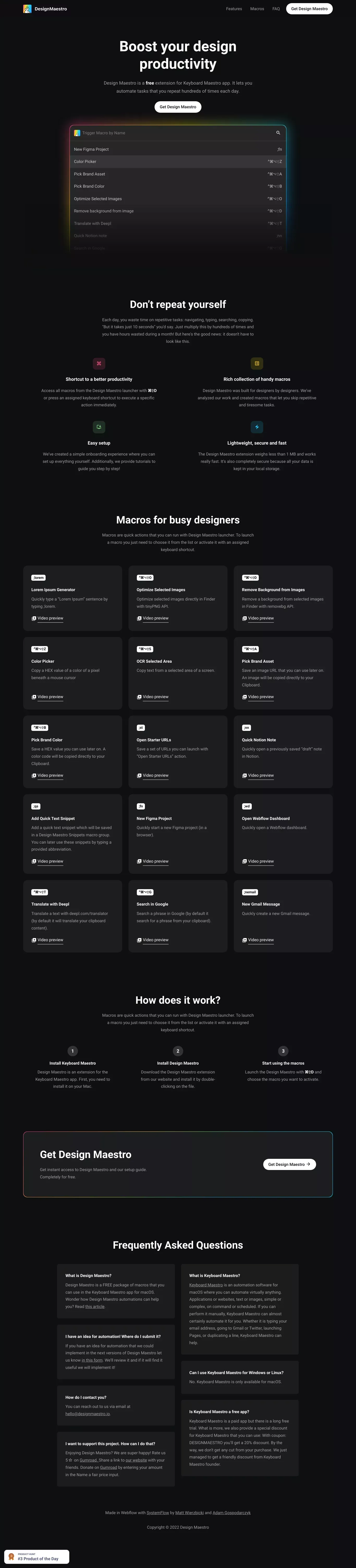 Design Maestro | Boost your design productivity - website design
